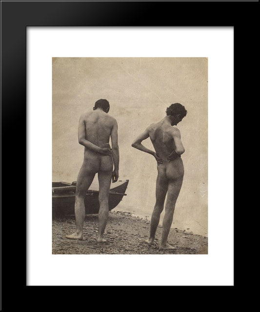 Thomas Eakins And John Laurie Wallace On A Beach 20x24 Black Modern Wood Framed Art Print Poster by Eakins, Thomas