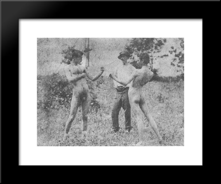 Unidentified Model, Thomas Anschutz, And J. Laurie Wallace 20x24 Black Modern Wood Framed Art Print Poster by Eakins, Thomas