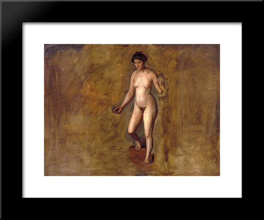 William Rush S Model 20x24 Black Modern Wood Framed Art Print Poster by Eakins, Thomas