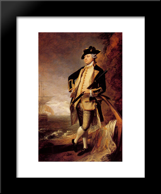 Augustus John, Third Earl Of Briston 20x24 Black Modern Wood Framed Art Print Poster by Gainsborough, Thomas