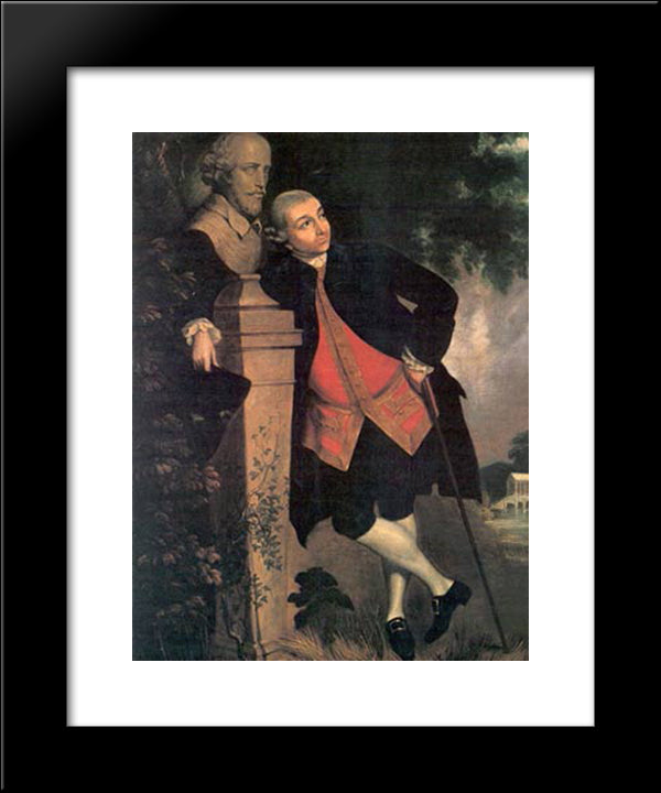 David Garrick 20x24 Black Modern Wood Framed Art Print Poster by Gainsborough, Thomas