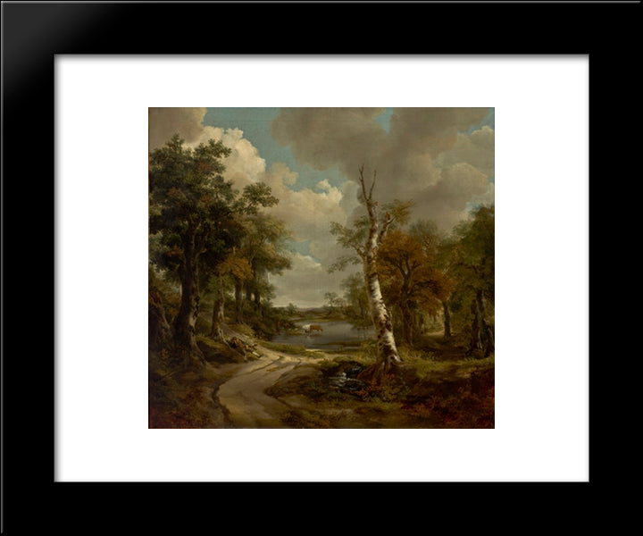 Drinkstone Park (Cornard Woodland) 20x24 Black Modern Wood Framed Art Print Poster by Gainsborough, Thomas