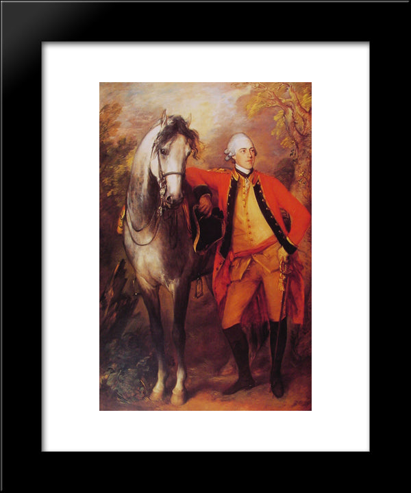 Edward, 2Nd Viscount Ligonier 20x24 Black Modern Wood Framed Art Print Poster by Gainsborough, Thomas