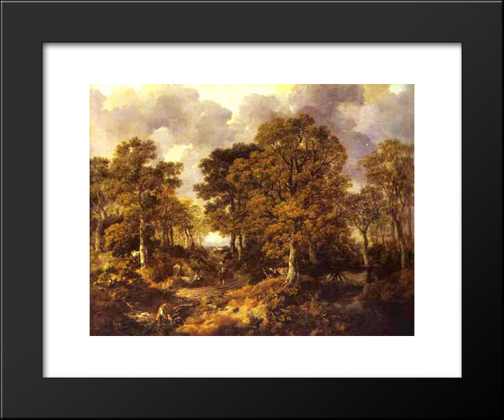 Forest (Cornard Wood) 20x24 Black Modern Wood Framed Art Print Poster by Gainsborough, Thomas