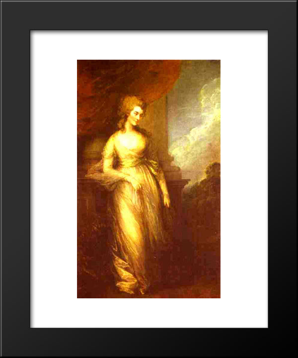 Georgiana, Duchess Of Devonshire 20x24 Black Modern Wood Framed Art Print Poster by Gainsborough, Thomas