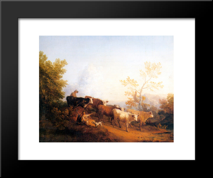 Homecoming 20x24 Black Modern Wood Framed Art Print Poster by Gainsborough, Thomas