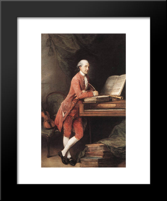 Johann Christian Fischer 20x24 Black Modern Wood Framed Art Print Poster by Gainsborough, Thomas