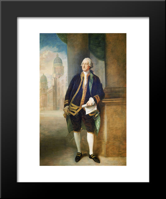 John Montagu, 4Th Earl Of Sandwich 20x24 Black Modern Wood Framed Art Print Poster by Gainsborough, Thomas