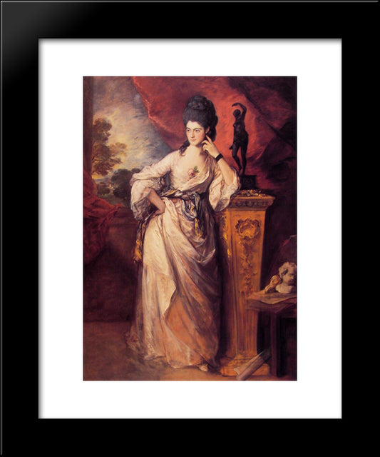 Lady Ligonier 20x24 Black Modern Wood Framed Art Print Poster by Gainsborough, Thomas