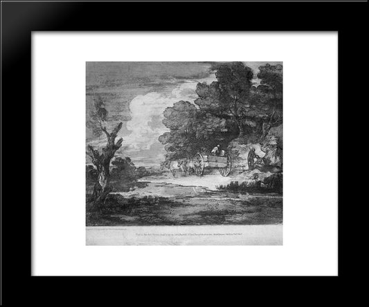 Landscape 20x24 Black Modern Wood Framed Art Print Poster by Gainsborough, Thomas