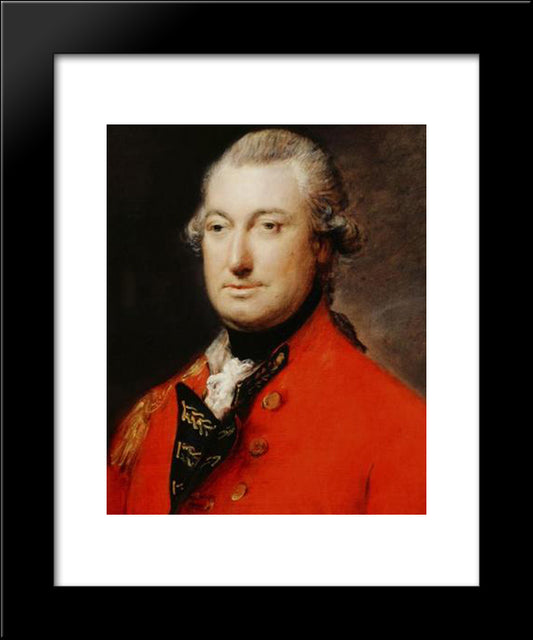 Lord Cornwallis 20x24 Black Modern Wood Framed Art Print Poster by Gainsborough, Thomas