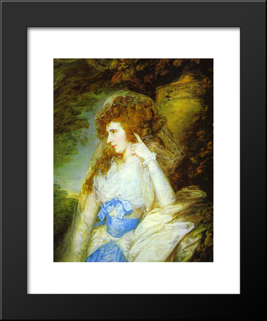 Mary, Lady Bate Dudley 20x24 Black Modern Wood Framed Art Print Poster by Gainsborough, Thomas