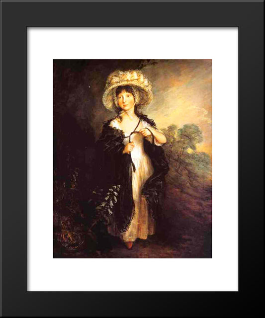 Miss Elizabeth Haverfield 20x24 Black Modern Wood Framed Art Print Poster by Gainsborough, Thomas