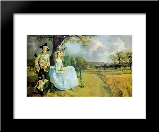 Mr. And Mrs. Andrews 20x24 Black Modern Wood Framed Art Print Poster by Gainsborough, Thomas