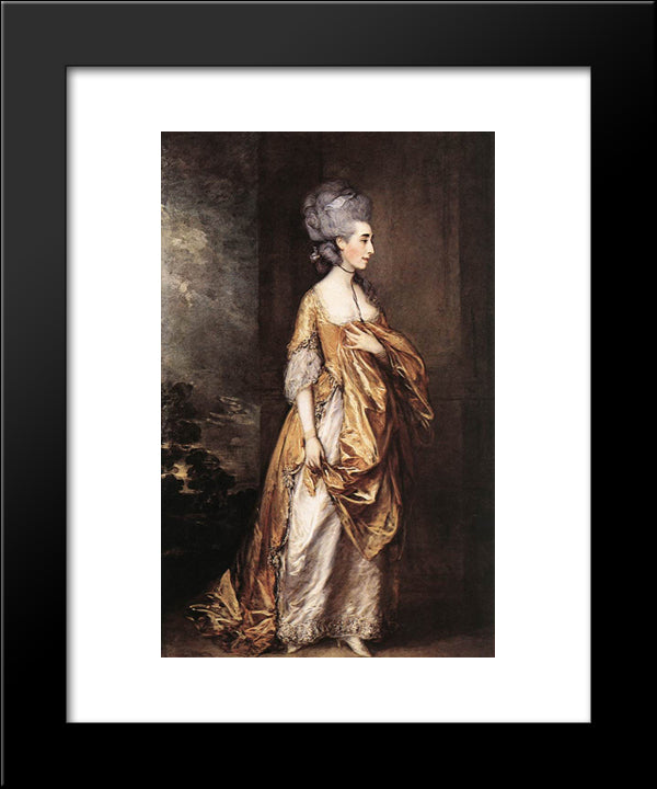 Mrs. Grace D. Elliott 20x24 Black Modern Wood Framed Art Print Poster by Gainsborough, Thomas