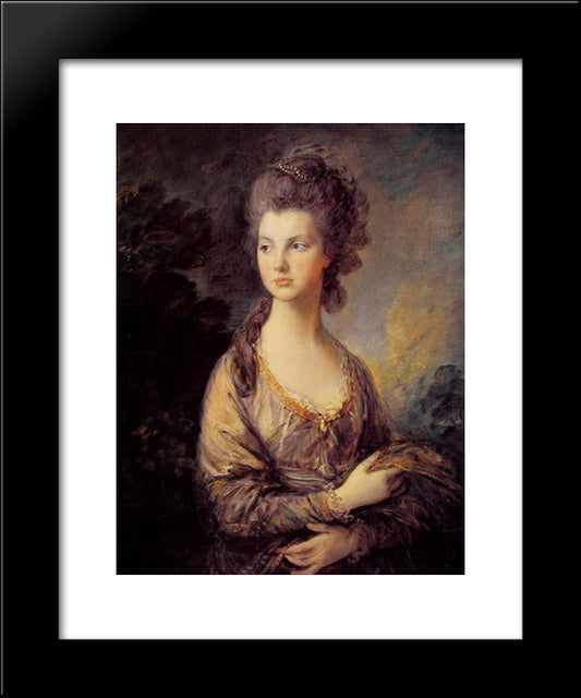 Mrs. Graham 20x24 Black Modern Wood Framed Art Print Poster by Gainsborough, Thomas