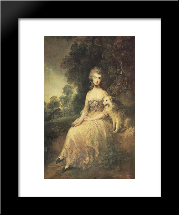 Mrs. Mary Robinson ('Perdita') 20x24 Black Modern Wood Framed Art Print Poster by Gainsborough, Thomas