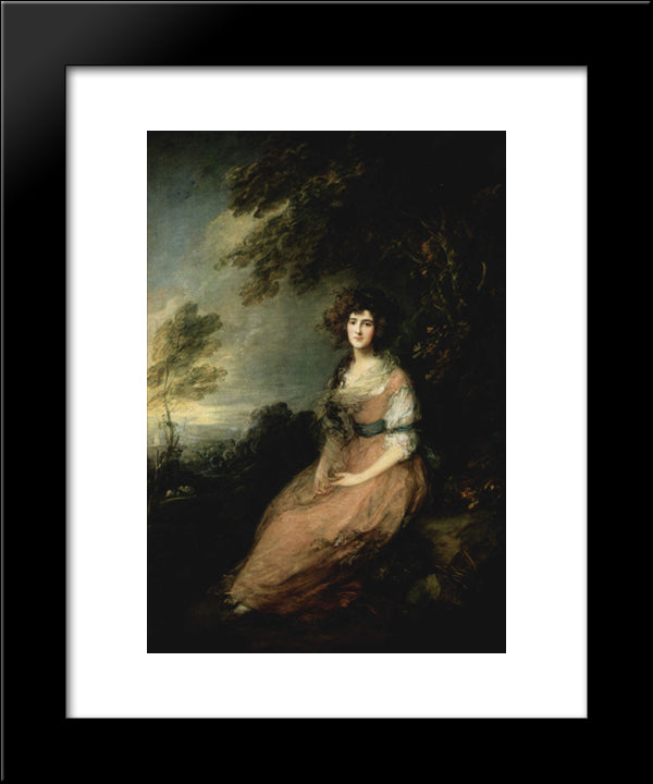 Mrs. Richard Brinsley Sheridan 20x24 Black Modern Wood Framed Art Print Poster by Gainsborough, Thomas