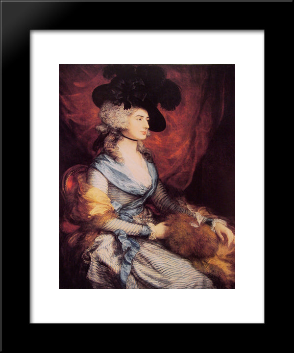 Mrs. Sarah Siddons, The Actress 20x24 Black Modern Wood Framed Art Print Poster by Gainsborough, Thomas