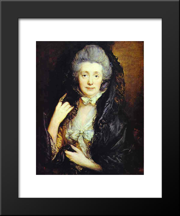 Nee Margaret Burr 20x24 Black Modern Wood Framed Art Print Poster by Gainsborough, Thomas