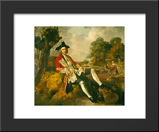 Portrait Of A Gentleman 20x24 Black Modern Wood Framed Art Print Poster by Gainsborough, Thomas