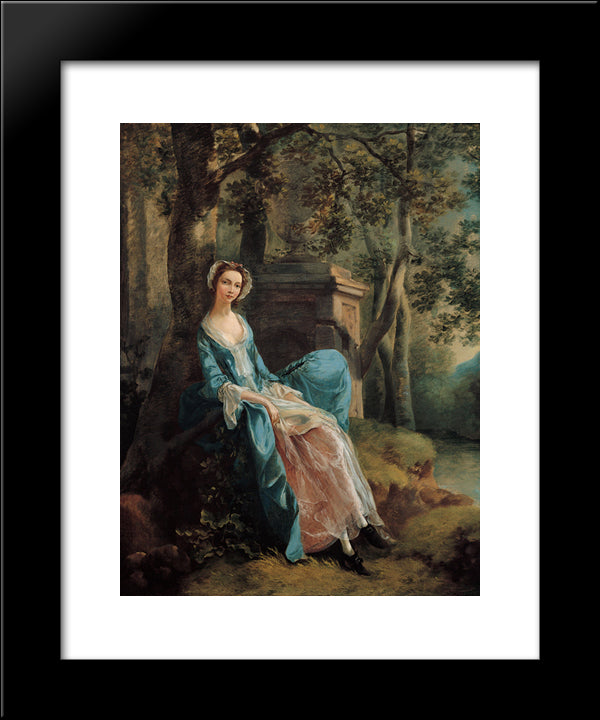 Portrait Of A Woman (Possibly Of The Lloyd Family) 20x24 Black Modern Wood Framed Art Print Poster by Gainsborough, Thomas