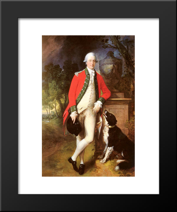 Portrait Of Colonel John Bullock 20x24 Black Modern Wood Framed Art Print Poster by Gainsborough, Thomas