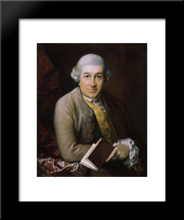 Portrait Of David Garrick 20x24 Black Modern Wood Framed Art Print Poster by Gainsborough, Thomas