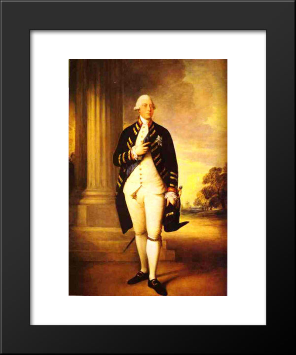 Portrait Of George Iii 20x24 Black Modern Wood Framed Art Print Poster by Gainsborough, Thomas