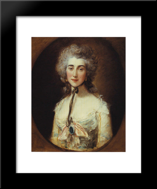 Portrait Of Grace Dalrymple Elliott 20x24 Black Modern Wood Framed Art Print Poster by Gainsborough, Thomas