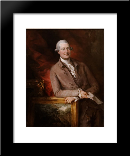 Portrait Of James Christie 20x24 Black Modern Wood Framed Art Print Poster by Gainsborough, Thomas