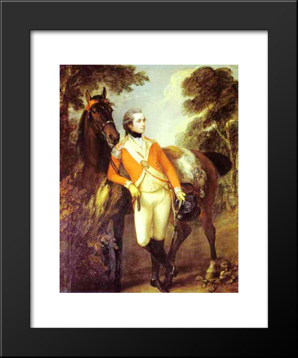 Portrait Of John Hayes St. Leger 20x24 Black Modern Wood Framed Art Print Poster by Gainsborough, Thomas