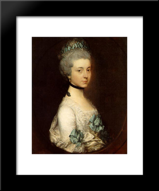 Portrait Of Lady Elizabeth Montagu, Duchess Of Buccleuch And Queensberry 20x24 Black Modern Wood Framed Art Print Poster by Gainsborough, Thomas