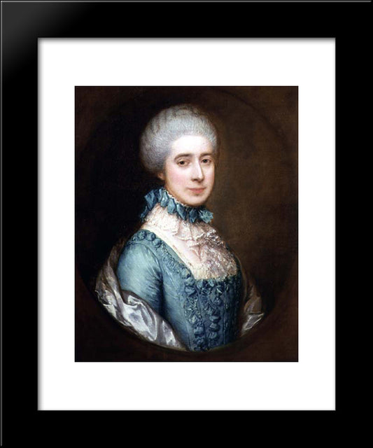 Portrait Of Mrs. Awse 20x24 Black Modern Wood Framed Art Print Poster by Gainsborough, Thomas