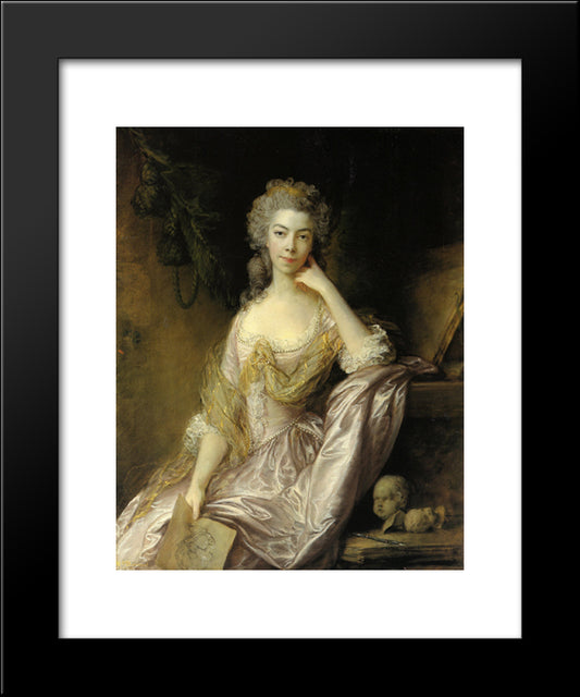 Portrait Of Mrs. Drummond 20x24 Black Modern Wood Framed Art Print Poster by Gainsborough, Thomas