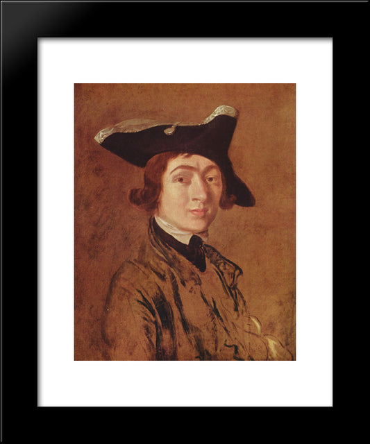 Self Portrait 20x24 Black Modern Wood Framed Art Print Poster by Gainsborough, Thomas