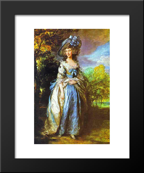 Sophia Charlotte, Lady Sheffield 20x24 Black Modern Wood Framed Art Print Poster by Gainsborough, Thomas