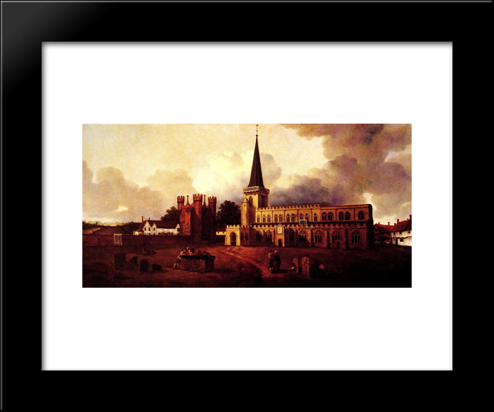 St. Mary'S Church Hadleigh 20x24 Black Modern Wood Framed Art Print Poster by Gainsborough, Thomas