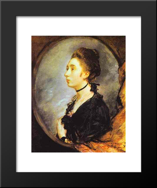 The Artist'S Daughter Margaret 20x24 Black Modern Wood Framed Art Print Poster by Gainsborough, Thomas