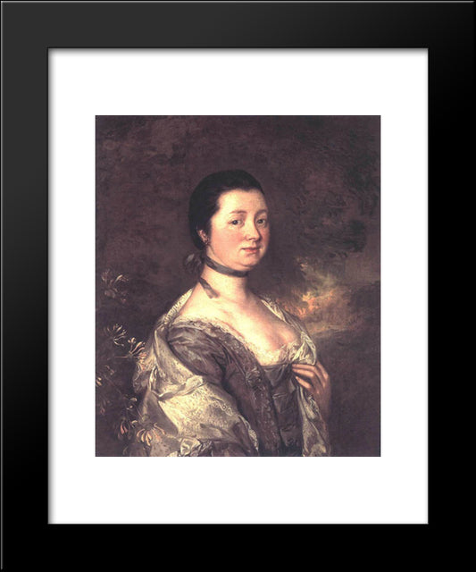 The Artist'S Wife 20x24 Black Modern Wood Framed Art Print Poster by Gainsborough, Thomas