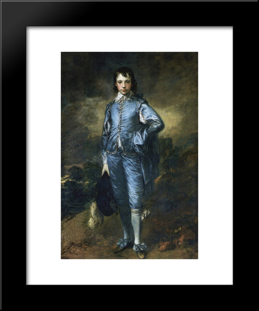 The Blue Boy (Portrait Of The Jonathan Buttall) 20x24 Black Modern Wood Framed Art Print Poster by Gainsborough, Thomas