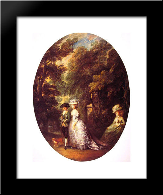 The Duke And Duchess Of Cumberland 20x24 Black Modern Wood Framed Art Print Poster by Gainsborough, Thomas