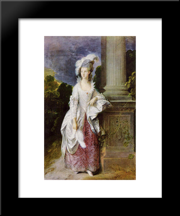 The Hon. Mrs. Graham 20x24 Black Modern Wood Framed Art Print Poster by Gainsborough, Thomas