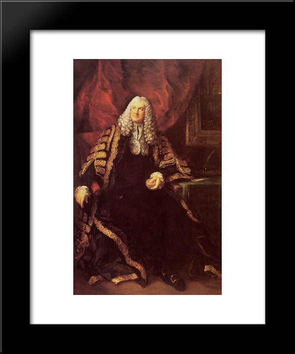 The Honourable Charles Wolfran Cornwal 20x24 Black Modern Wood Framed Art Print Poster by Gainsborough, Thomas