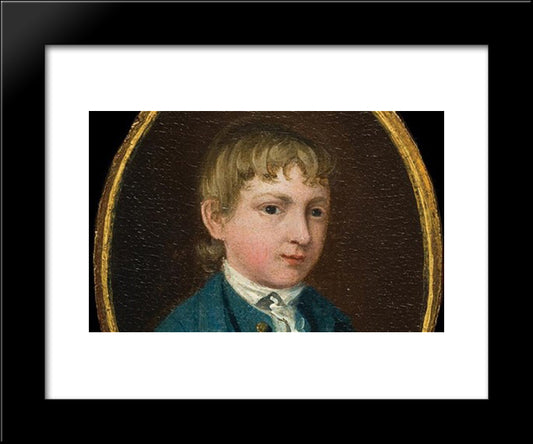 The Miniature Portrait Of A Young Boy (Supposed Self-Portrait) 20x24 Black Modern Wood Framed Art Print Poster by Gainsborough, Thomas