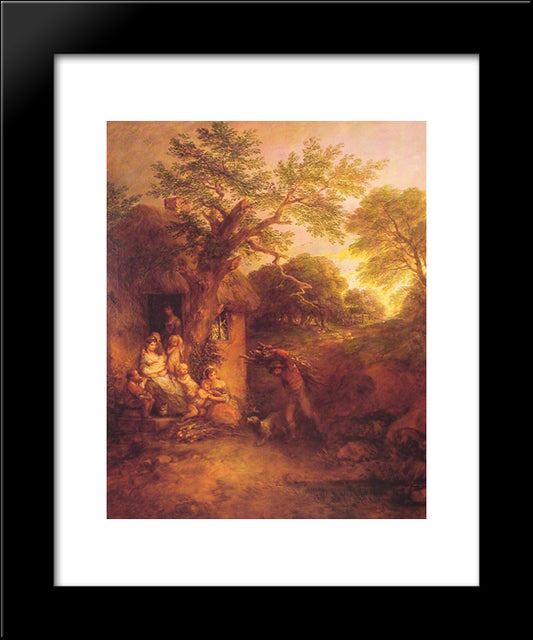 The Woodcutter'S House 20x24 Black Modern Wood Framed Art Print Poster by Gainsborough, Thomas