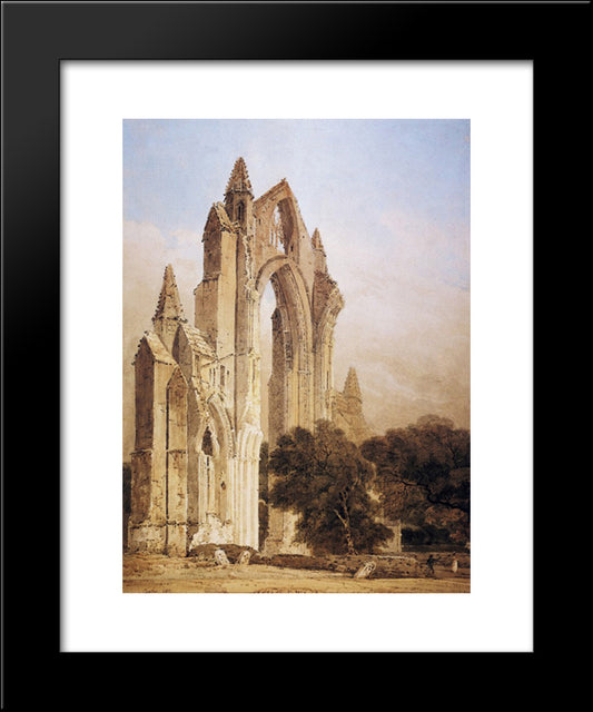 Guisborough Priory, Yorkshire 20x24 Black Modern Wood Framed Art Print Poster by Girtin, Thomas