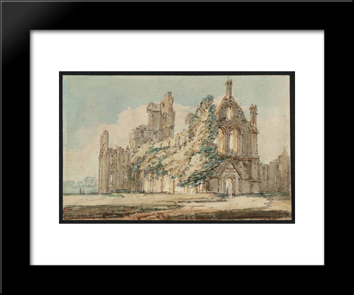 Kirkstall Abbey From The North West 20x24 Black Modern Wood Framed Art Print Poster by Girtin, Thomas