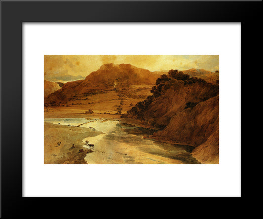 Near Bolton Abbey, Yorkshire 20x24 Black Modern Wood Framed Art Print Poster by Girtin, Thomas