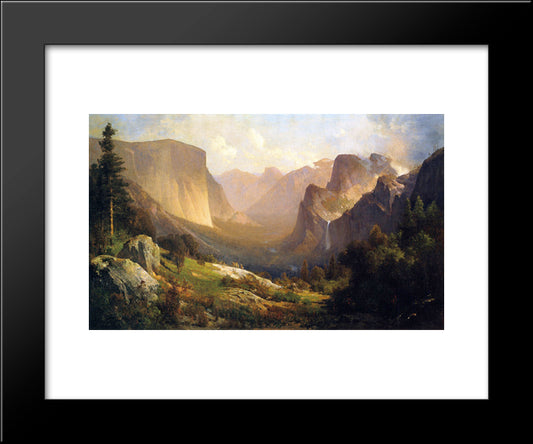 A View Up Yosemite Valley 20x24 Black Modern Wood Framed Art Print Poster by Hill, Thomas